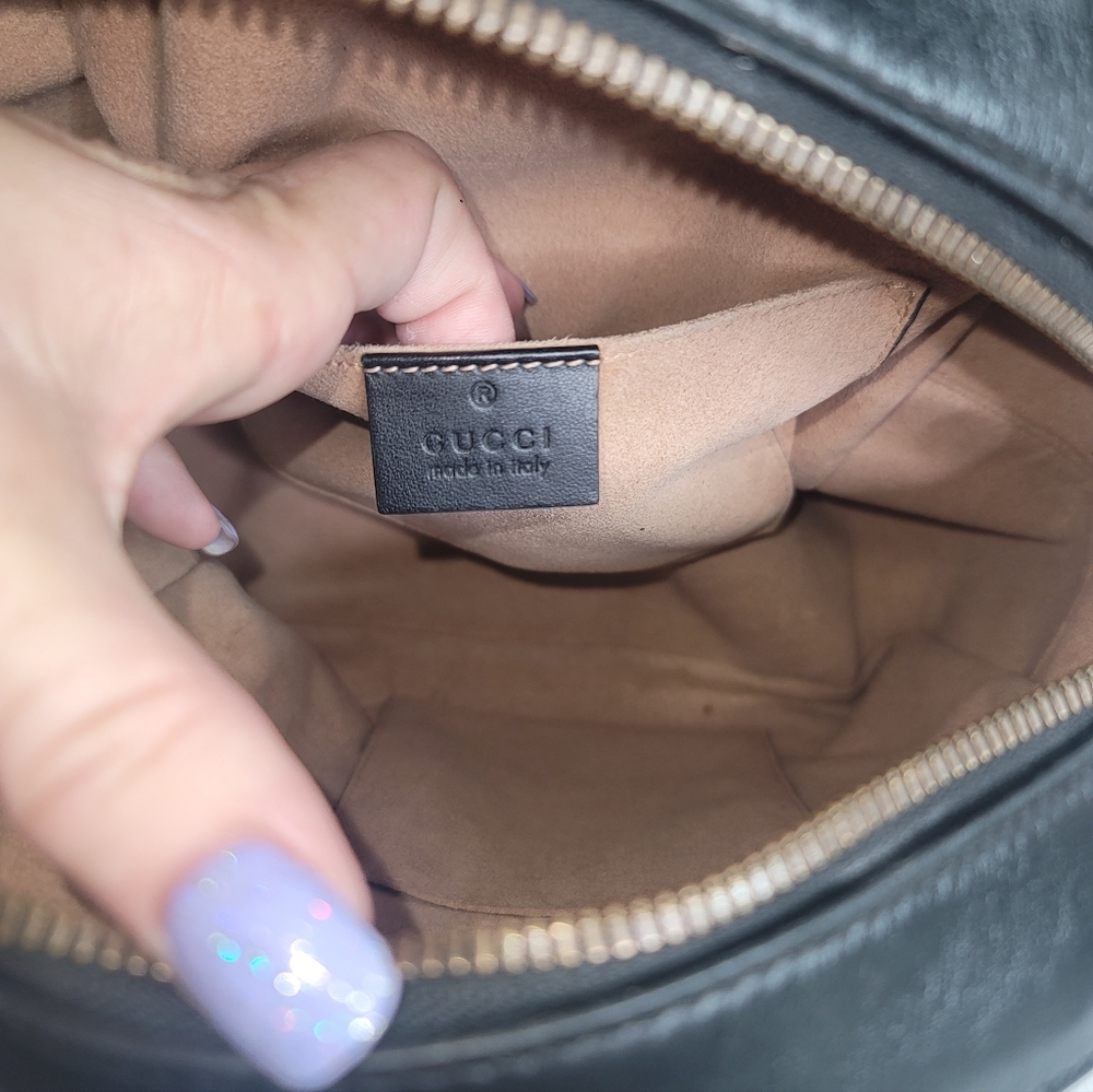 Gucci Black Matelasse Leather GG Marmont Backpack - Picture 12 of 15
